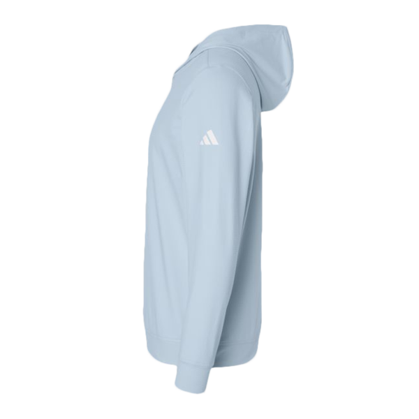 Adidas Men's Ultimate365 Elevated Hoodie, Crystal Sky, Left Sleeve view