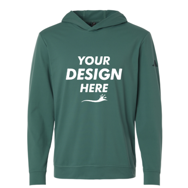 Adidas Men's Ultimate365 Elevated Hoodie, Preloved Teal, Front view, Mockup