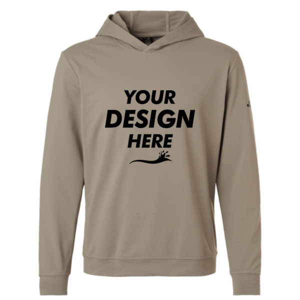 Adidas Men's Ultimate365 Elevated Hoodie, Putty Beige, Front view, Mockup