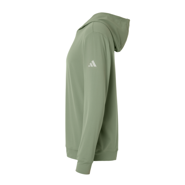 Adidas Men's Ultimate365 Elevated Hoodie, Silver Green, Left Sleeve view