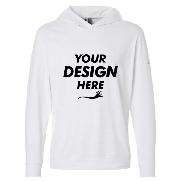 Adidas Men's Ultimate365 Elevated Hoodie, White, Front view, Mockup
