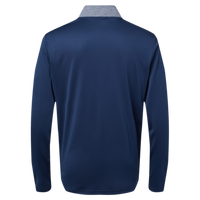 Adidas Men's Ultimate365 Heather Block Print Quarter-Zip Pullover, Collegiate Navy Melange / Navy / Grey Three, Back view