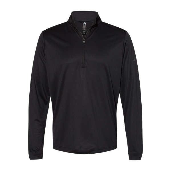 Adidas Men's Ultimate365 Lightweight Quarter-Zip Pullover, Black, Front view