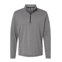 Adidas Men's Ultimate365 Lightweight Quarter-Zip Pullover, Black Heather, Front view