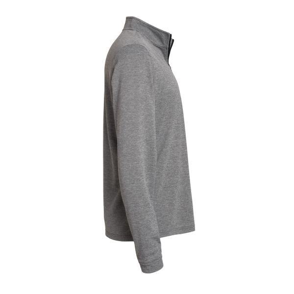 Adidas Men's Ultimate365 Lightweight Quarter-Zip Pullover, Black Heather, Right Sleeve view