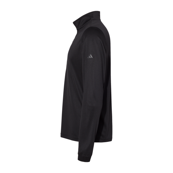 Adidas Men's Ultimate365 Lightweight Quarter-Zip Pullover, Black, Left Sleeve view