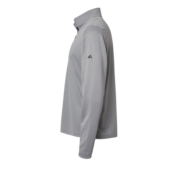 Adidas Men's Ultimate365 Lightweight Quarter-Zip Pullover, Grey Three, Left Sleeve view