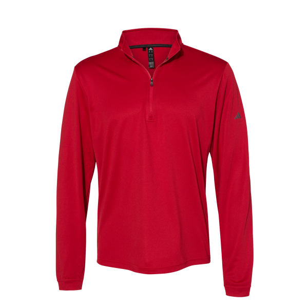 Adidas Men's Ultimate365 Lightweight Quarter-Zip Pullover, Power Red, Front view