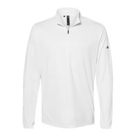 Adidas Men's Ultimate365 Lightweight Quarter-Zip Pullover, White, Front view