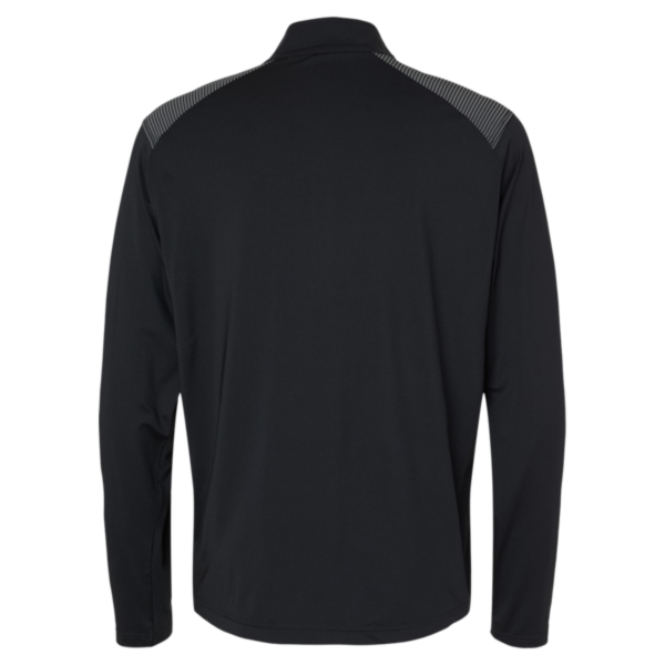 Adidas Men's Ultimate365 Lightweight Shoulder Stripe Quarter-Zip Pullover, Black, Back view