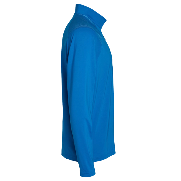 Adidas Men's Ultimate365 Lightweight Shoulder Stripe Quarter-Zip Pullover, Glory Blue, Right Sleeve view