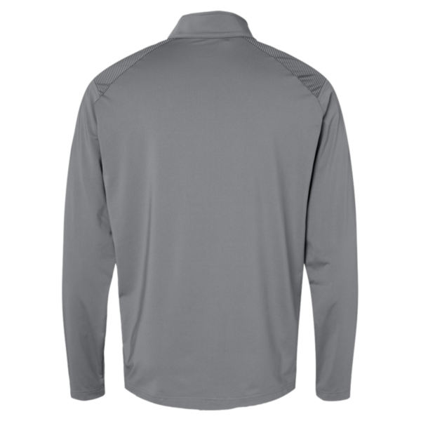 Adidas Men's Ultimate365 Lightweight Shoulder Stripe Quarter-Zip Pullover, Grey Three, Back view