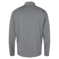 Adidas Men's Ultimate365 Lightweight Shoulder Stripe Quarter-Zip Pullover, Grey Three, Back view