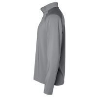 Adidas Men's Ultimate365 Lightweight Shoulder Stripe Quarter-Zip Pullover, Grey Three, Left Sleeve view