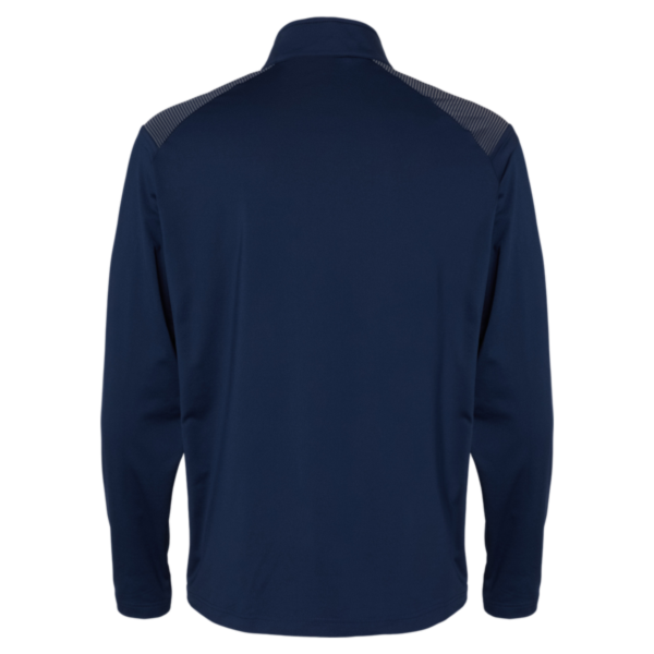 Adidas Men's Ultimate365 Lightweight Shoulder Stripe Quarter-Zip Pullover, Team Navy Blue, Back view