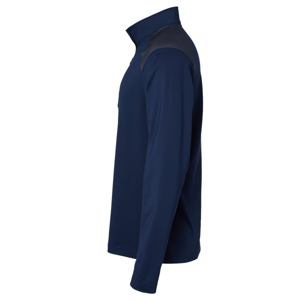 Adidas Men's Ultimate365 Lightweight Shoulder Stripe Quarter-Zip Pullover, Team Navy Blue, Left Sleeve view