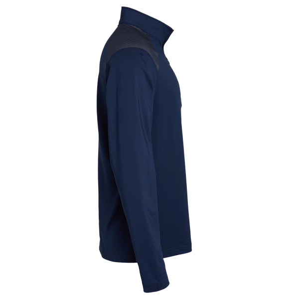 Adidas Men's Ultimate365 Lightweight Shoulder Stripe Quarter-Zip Pullover, Team Navy Blue, Right Sleeve view