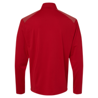Adidas Men's Ultimate365 Lightweight Shoulder Stripe Quarter-Zip Pullover, Team Power Red, Back view