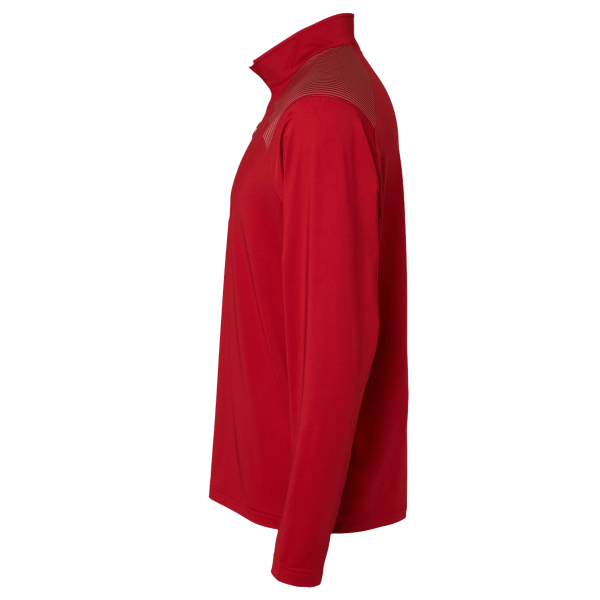 Adidas Men's Ultimate365 Lightweight Shoulder Stripe Quarter-Zip Pullover, Team Power Red, Left Sleeve view