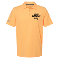Adidas Men's Ultimate365 Pine Tree Polo, Acid Orange / Grey Two, Front view, Mockup