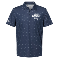 Adidas Men's Ultimate365 Pine Tree Polo, Collegiate Navy / White, Front view, Mockup