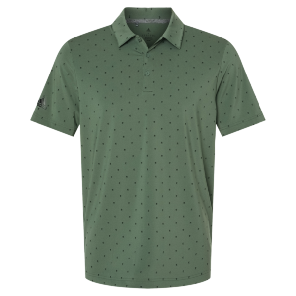 Adidas Men's Ultimate365 Pine Tree Polo, Green Oxide / Black, Front view