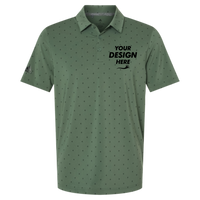 Adidas Men's Ultimate365 Pine Tree Polo, Green Oxide / Black, Front view, Mockup