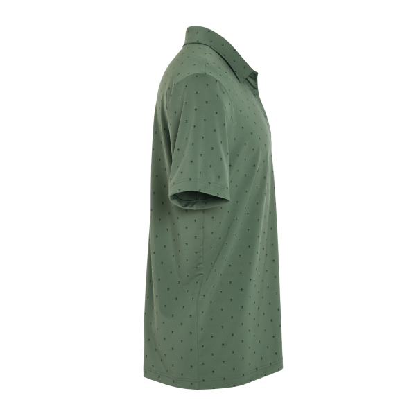 Adidas Men's Ultimate365 Pine Tree Polo, Green Oxide / Black, Right Sleeve view