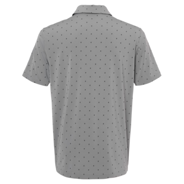 Adidas Men's Ultimate365 Pine Tree Polo, Grey Three / Black, Back view