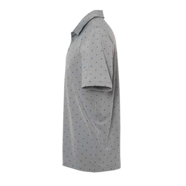 Adidas Men's Ultimate365 Pine Tree Polo, Grey Three / Black, Left Sleeve view