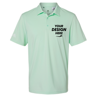 Adidas Men's Ultimate365 Solid Polo, Clear Mint, Front view, Mockup