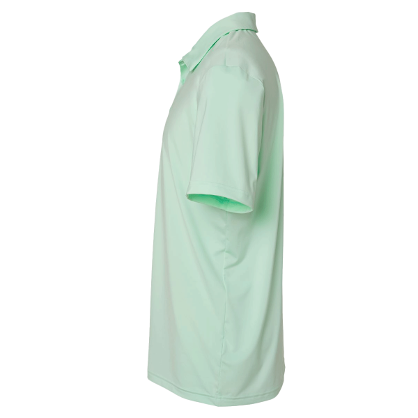 Adidas Men's Ultimate365 Solid Polo, Clear Mint, Left Sleeve view