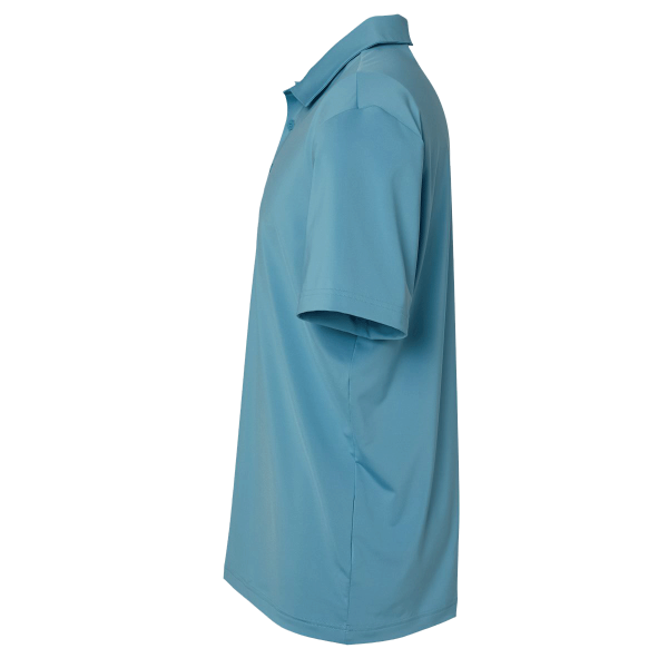 Adidas Men's Ultimate365 Solid Polo, Hazy Blue, Left Sleeve view