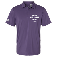 Adidas Men's Ultimate365 Solid Polo, Tech Purple, Front view, Mockup