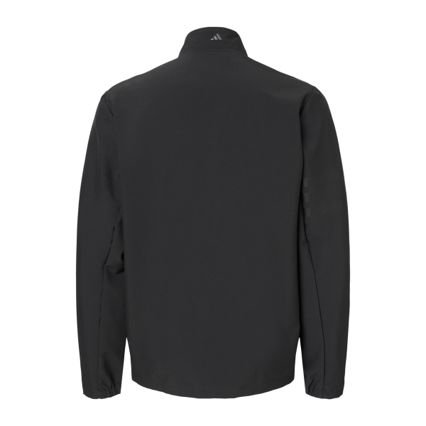 Adidas Men's Wind Resistant Full-Zip Jacket, Black / Black, Back view