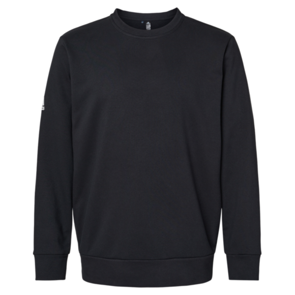 Adidas Unisex Fleece Crewneck Sweatshirt, Black, Front view