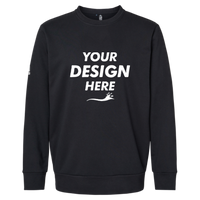 Adidas Unisex Fleece Crewneck Sweatshirt, Black, Front view, Mockup