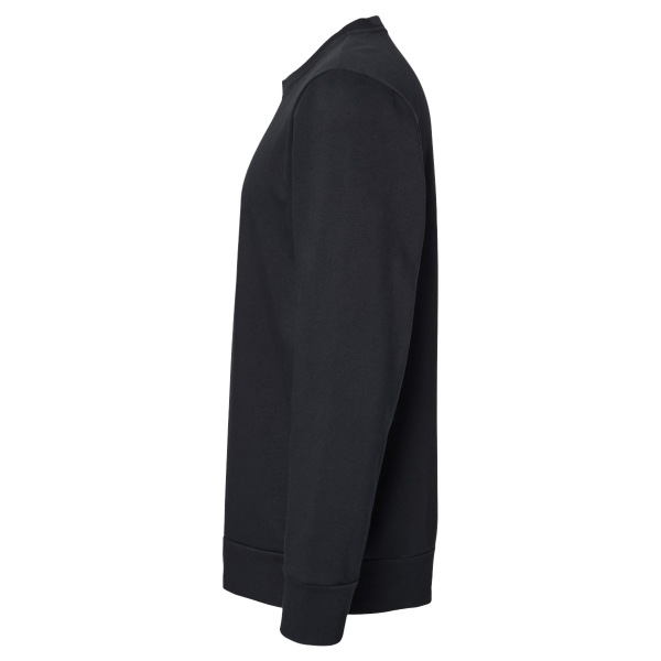 Adidas Unisex Fleece Crewneck Sweatshirt, Black, Left Sleeve view