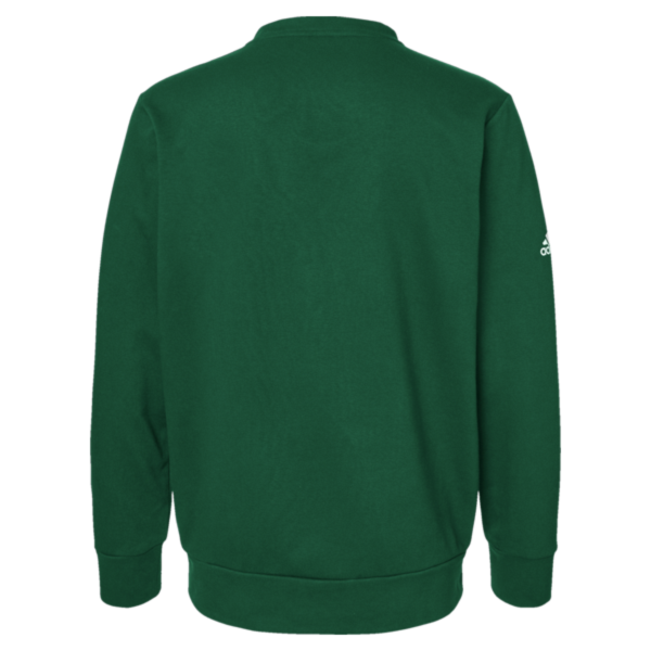 Adidas Unisex Fleece Crewneck Sweatshirt, Collegiate Green, Back view