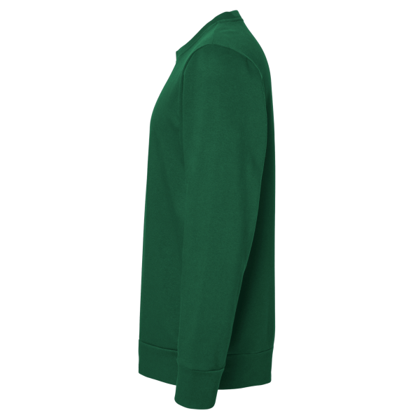 Adidas Unisex Fleece Crewneck Sweatshirt, Collegiate Green, Left Sleeve view