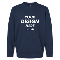 Adidas Unisex Fleece Crewneck Sweatshirt, Collegiate Navy, Front view, Mockup