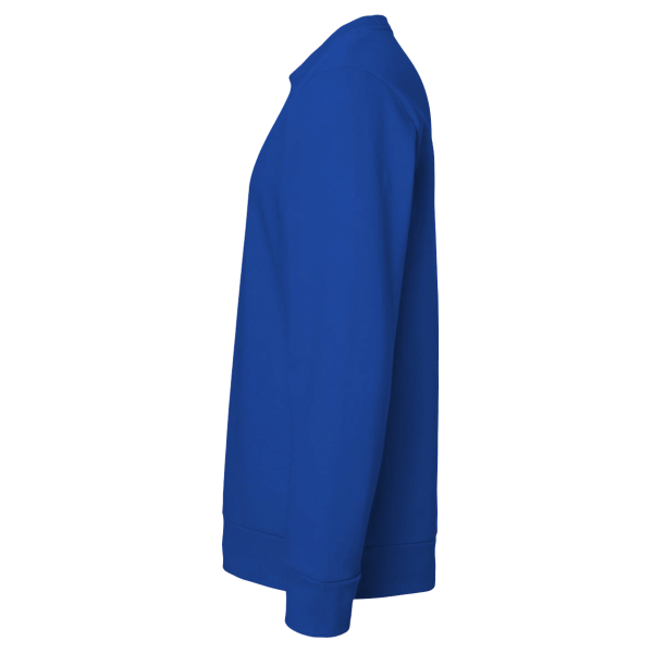 Adidas Unisex Fleece Crewneck Sweatshirt, Collegiate Royal, Left Sleeve view