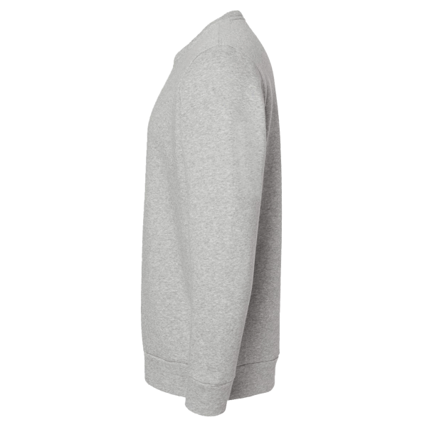 Adidas Unisex Fleece Crewneck Sweatshirt, Grey Heather, Left Sleeve view