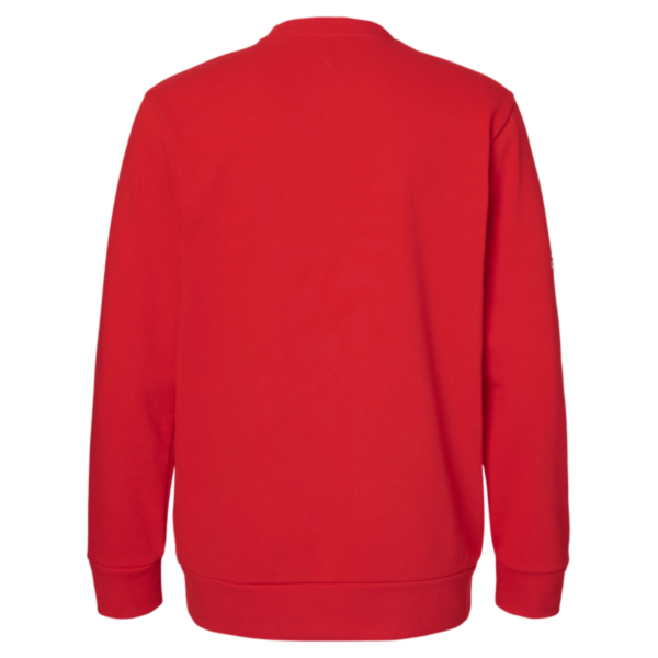 Adidas Unisex Fleece Crewneck Sweatshirt, Red, Back view