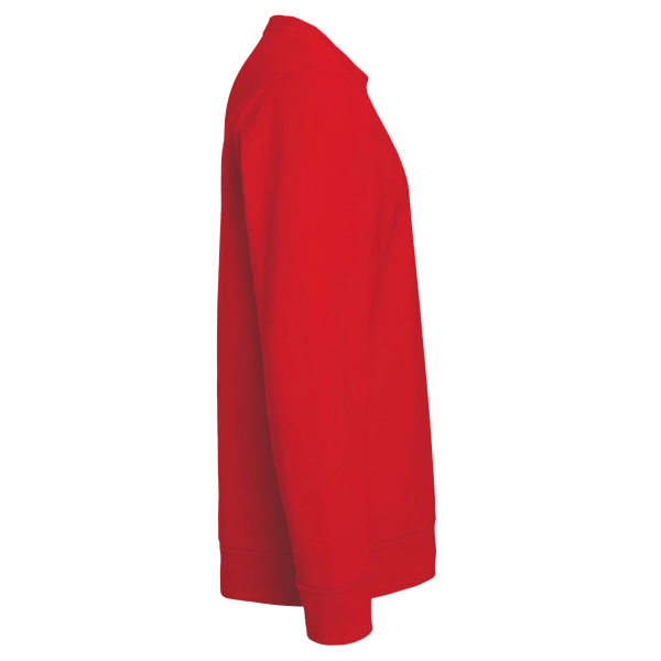 Adidas Unisex Fleece Crewneck Sweatshirt, Red, Right Sleeve view