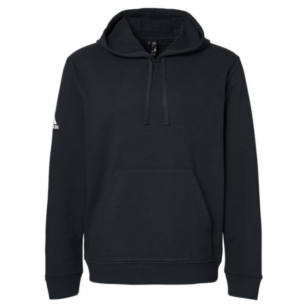 Adidas Unisex Fleece Hooded Sweatshirt, Black, Front view