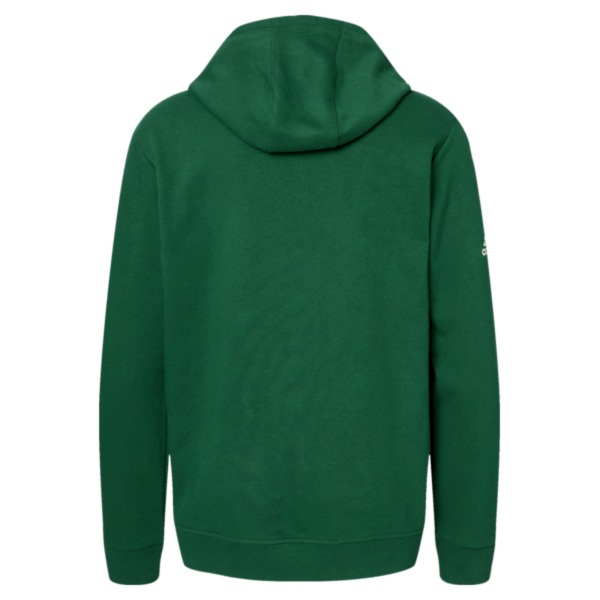 Adidas Unisex Fleece Hooded Sweatshirt, Collegiate Green, Back view
