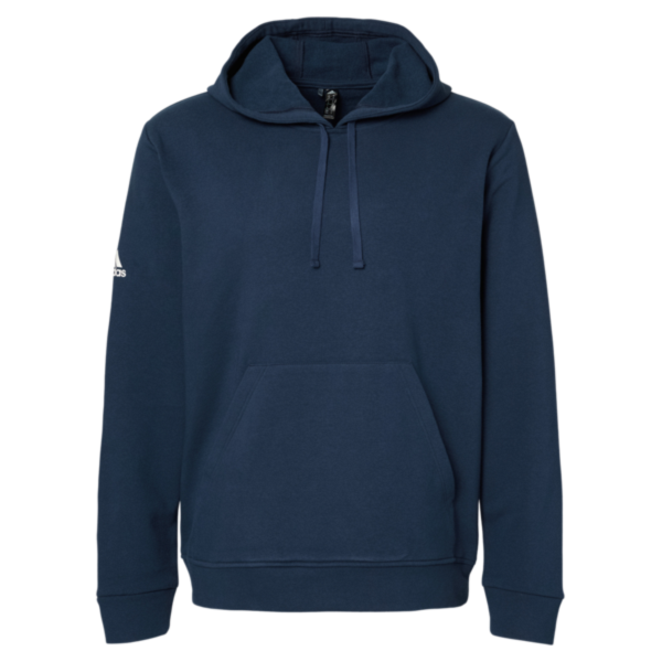Adidas Unisex Fleece Hooded Sweatshirt, Collegiate Navy, Front view