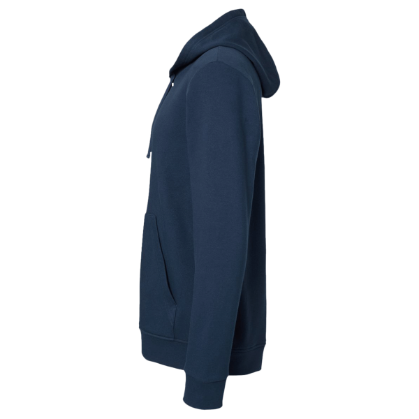 Adidas Unisex Fleece Hooded Sweatshirt, Collegiate Navy, Left Sleeve view