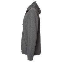 Adidas Unisex Fleece Hooded Sweatshirt, Dark Grey Heather, Left Sleeve view